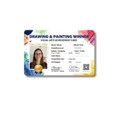drawing painting winner pvc card