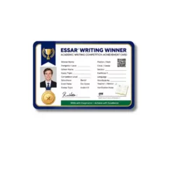 essay writing winner pvc card