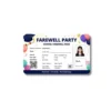 farewell party pvc card school
