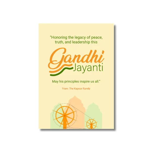 gandhi jayanti commemorative pvc card