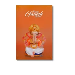 ganesh chaturthi greeting photo pvc card