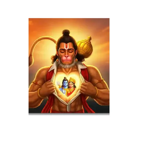 hanuman open heart ram a4 ntr print