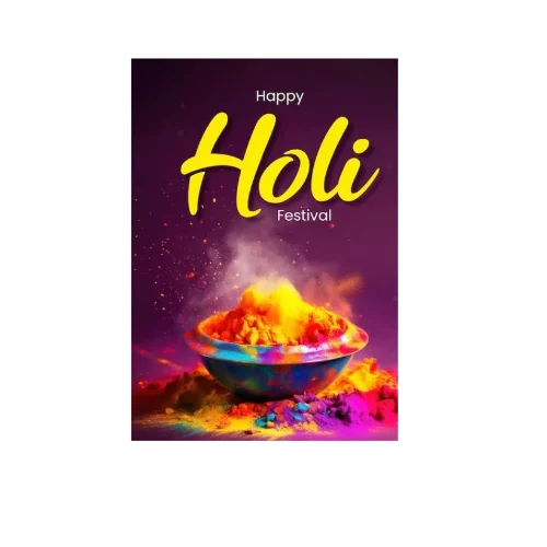 holi festival a4 poster