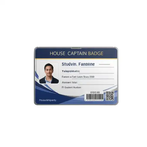 house captain badge pvc card