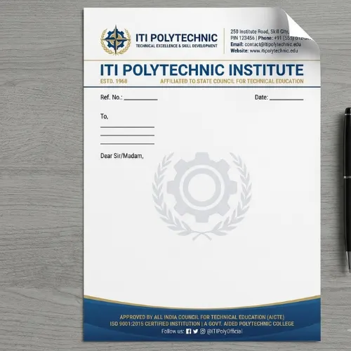 iti polytechnic letterhead a4 250