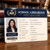 librarian pvc id card school