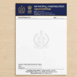 municipal corporation letterhead a4 500