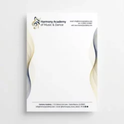 music dance academy letterhead a4