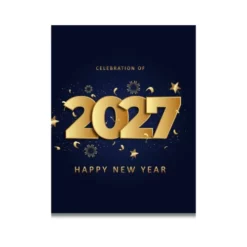 new year 2027 celebration a4 poster