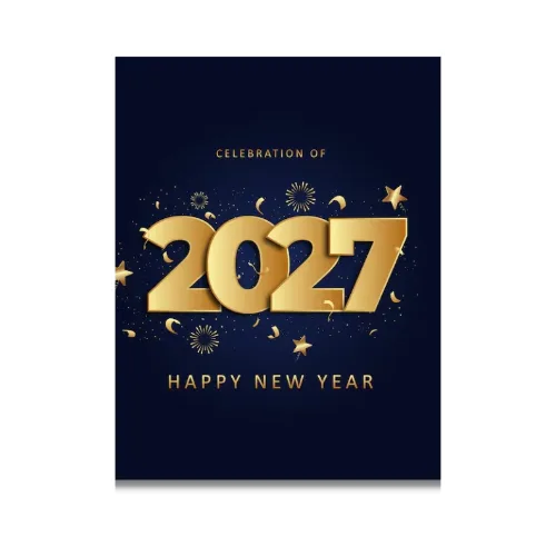new year 2027 celebration a4 poster