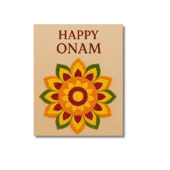 onam pookalam photo pvc card