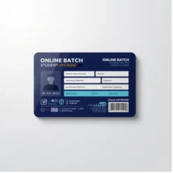 online batch student pvc card