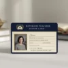 retired teacher honor pvc card