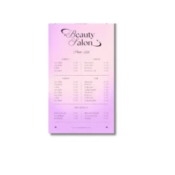 salon price list a4 poster