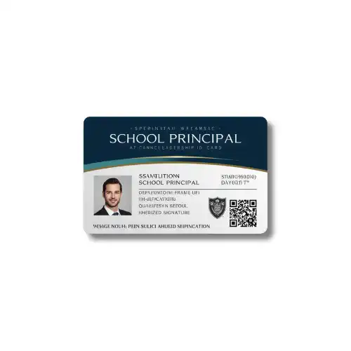 school principal pvc id card