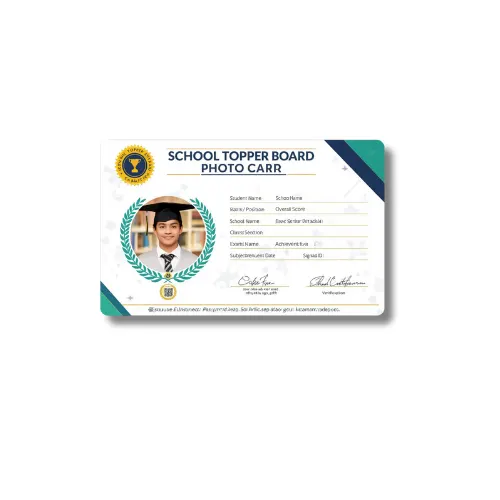 school topper board pvc photo card