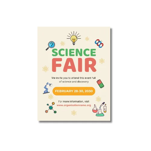 science fair exhibition a4 poster