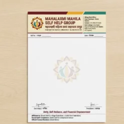 self help group shg letterhead a4