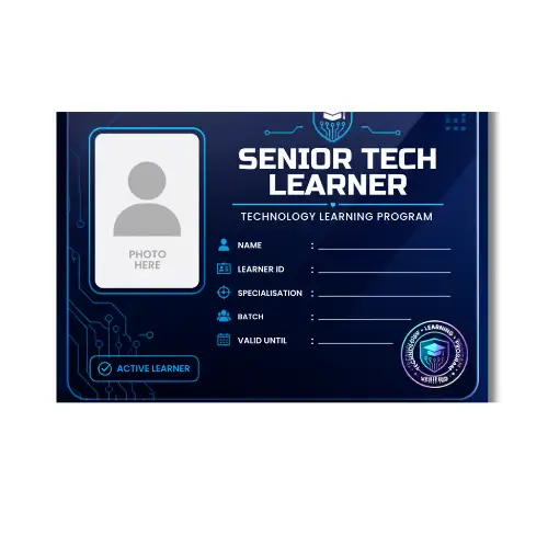 senior tech learner card