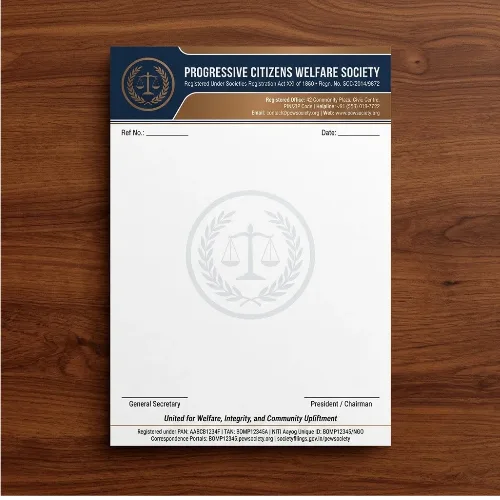 society registered letterhead a4 100