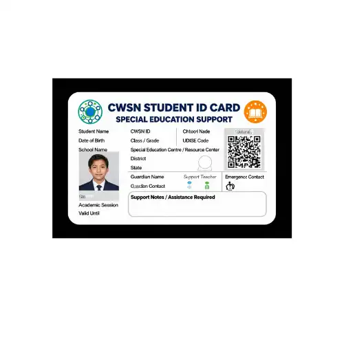 special education cwsn pvc card