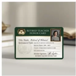substitute teacher pvc card