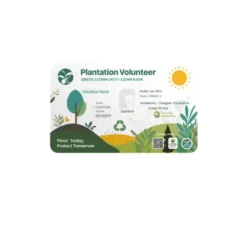 tree plantation volunteer pvc card