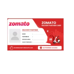 zomato delivery partner card