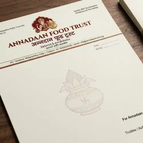 annadaan food trust letterhead a4