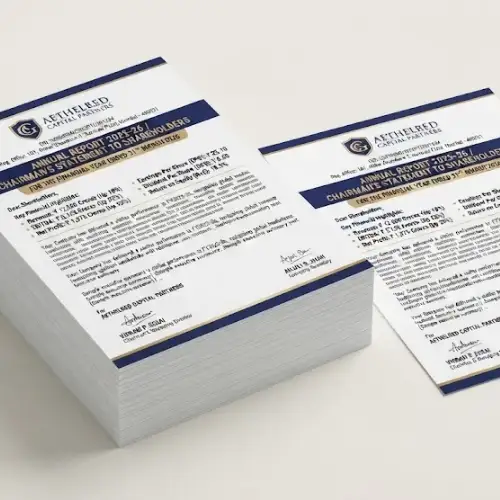 annual report letterhead a4 250 copies