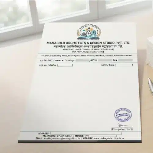 architect design studio letterhead a4