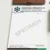 blockchain company letterhead a4