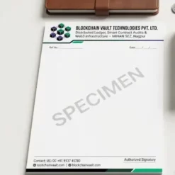 blockchain company letterhead a4