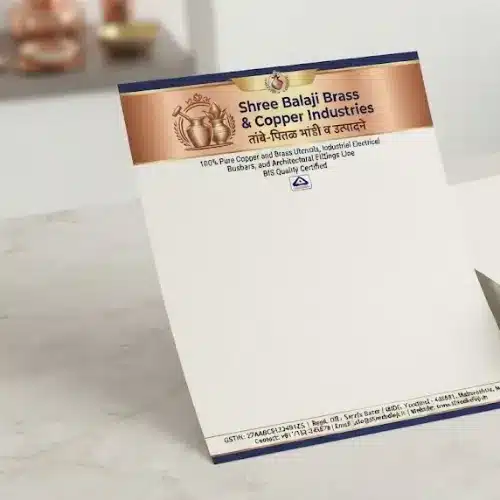 brass copper products letterhead a4
