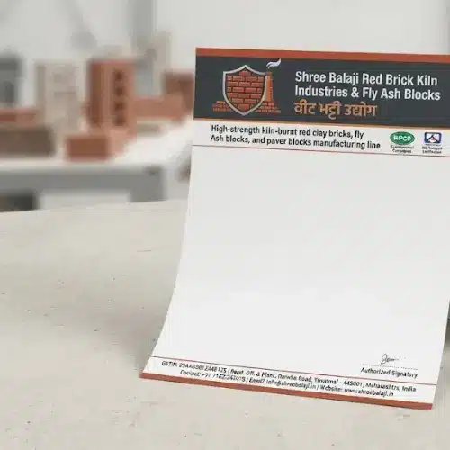 brick kiln factory letterhead a4