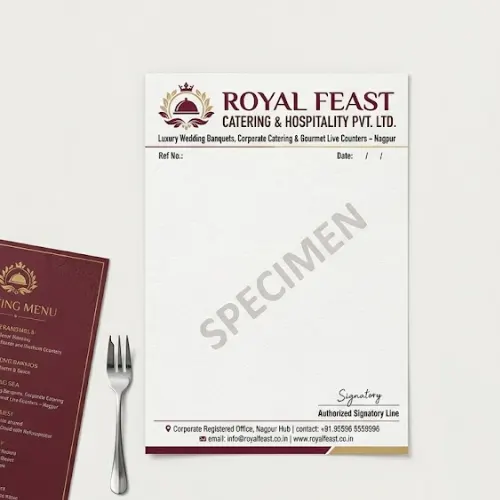 catering company letterhead a4
