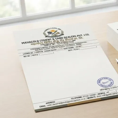 cement sand dealer letterhead a4
