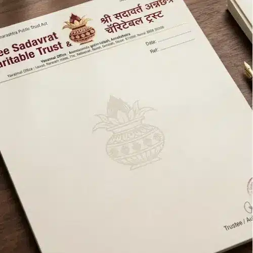 charity sadavrat letterhead a4 print