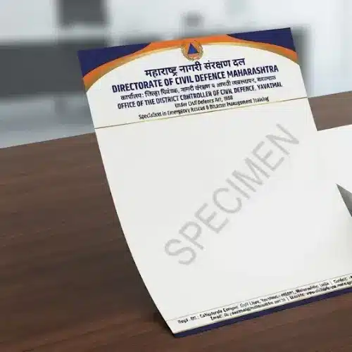 civil defence letterhead a4 print