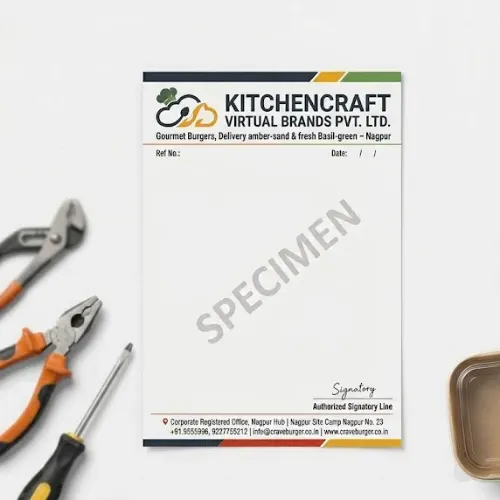 cloud kitchen letterhead a4 print