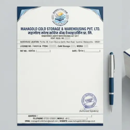 cold storage warehouse letterhead a4