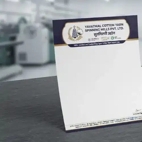 cotton yarn mill letterhead a4