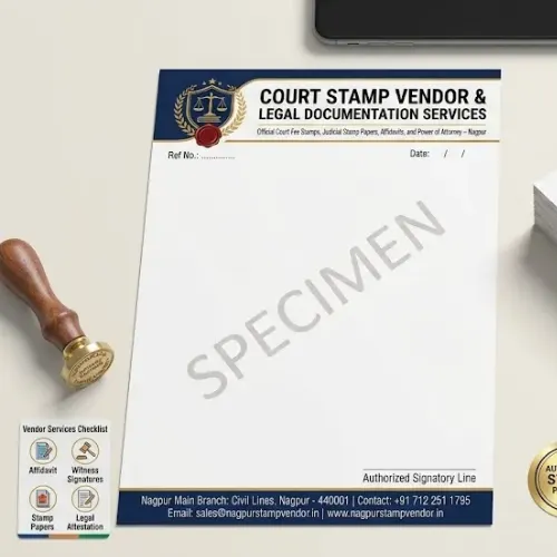 court stamp vendor letterhead a4