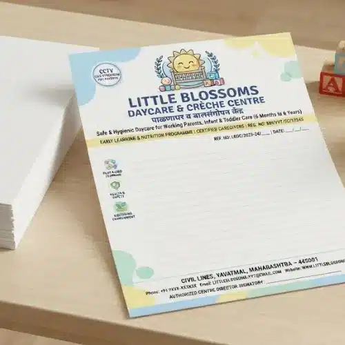 creche childcare centre letterhead a4