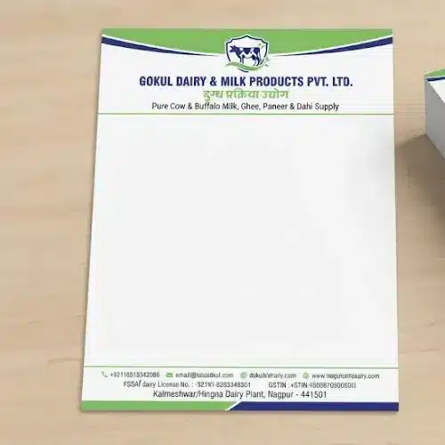 dairy milk products letterhead a4