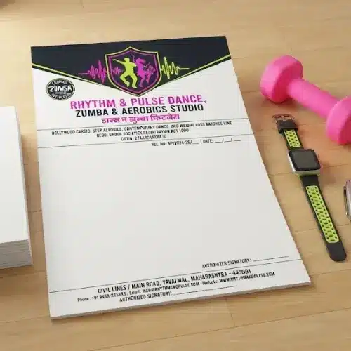 dance zumba aerobics letterhead a4