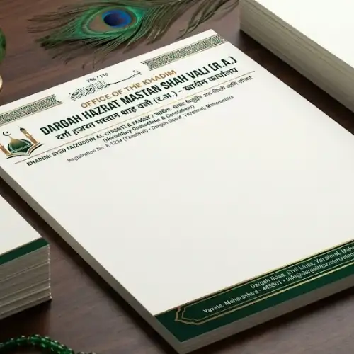 dargah khadim letterhead a4 print