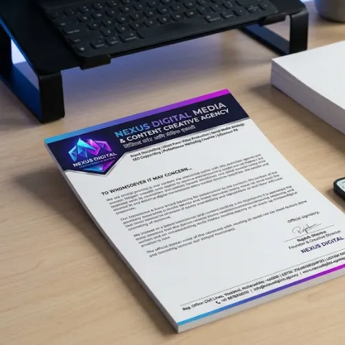 digital content agency letterhead a4
