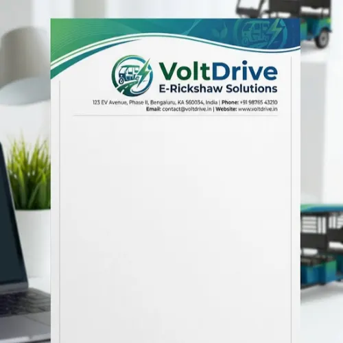 e rickshaw ev company letterhead a4