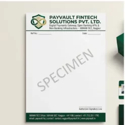 fintech company letterhead a4 print